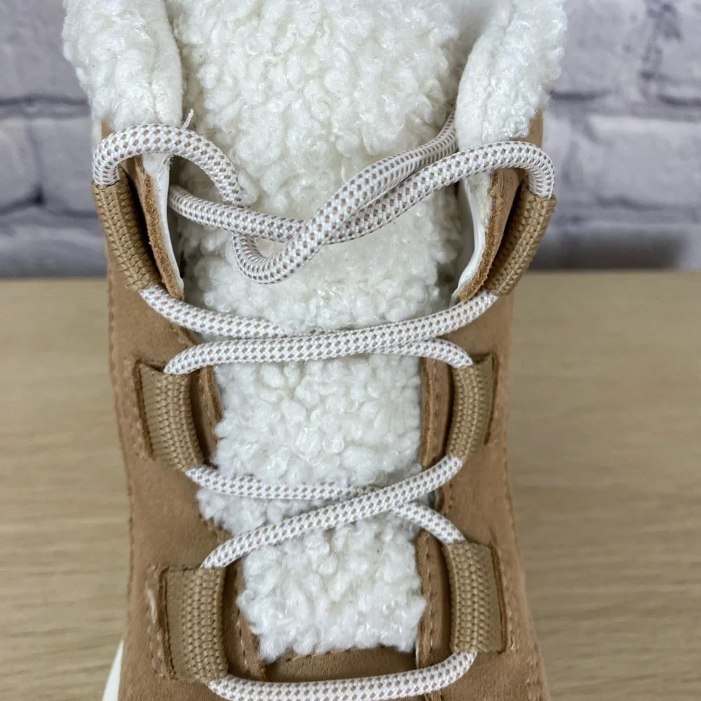 Sorel Explorer II Carnival Winter Tan & Pink Sherpa Boots size 6 NWOT
